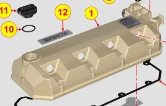 картинка Крышка клапанная KDI3404